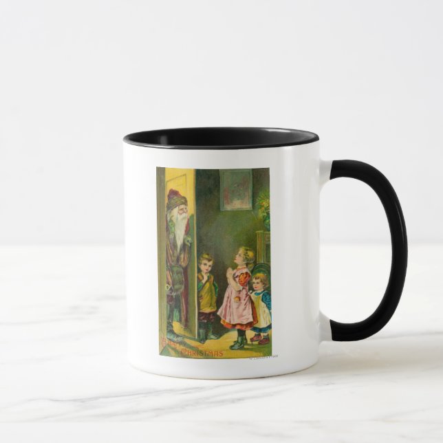 Glückliche Weihnachtskinder, die Weihnachten Gelas Tasse (Rechts)