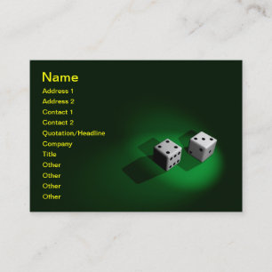 Glückliche weiße Würfel-Visitenkarte Visitenkarte