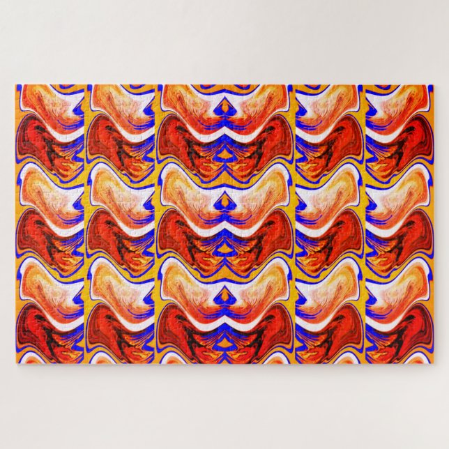 Glückliche Wellen Kunstmuster (Horizontal)