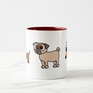Glückliche Welpen-Tasse Zweifarbige Tasse
