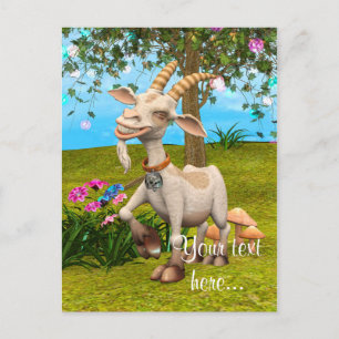 Glückliche Ziege Postkarte