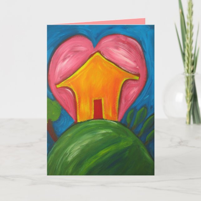 Glückliche Zuhause-Karte Karte (Vorderseite)