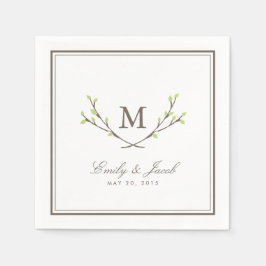 Glückliche Zweige Hochzeit Serviette