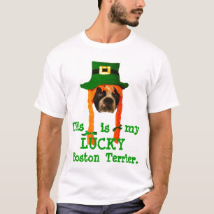 GLÜCKLICHEN Boston-Terrier-St Patrick TagesT-Shir T-Shirt