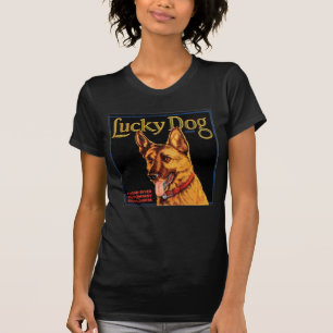 Glücklichen Schwarzes des Hund w T-Shirt