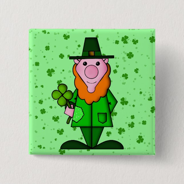 Glücklichen St Patrick Tag Button (Vorderseite)