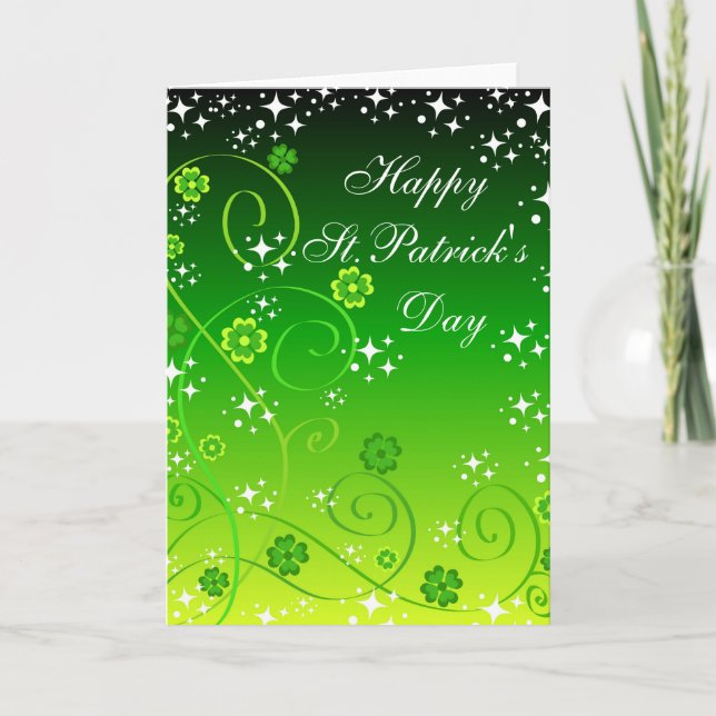 Glücklichen St Patrick Tag - Karte (Vorderseite)