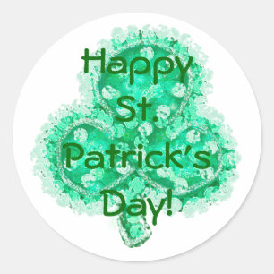 Glücklichen St Patrick Tag! Runder Aufkleber
