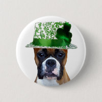 Glücklichen St Patrick Tagesboxerknopf