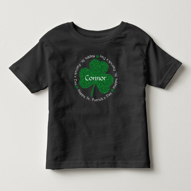 Glücklichen St Patrick Tagesindividueller Name Kleinkind T-shirt (Vorderseite)