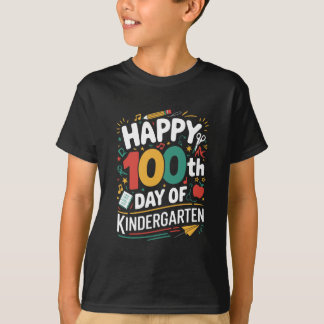 Glücklicher 100. Kindergarten - Spaß und Farbenfro T-Shirt