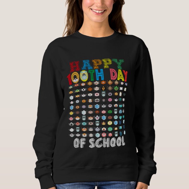 Glücklicher 100. Kindergartenlehrer oder -student Sweatshirt (Vorderseite)