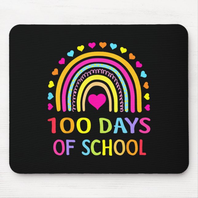 Glücklicher 100. Schullehrer Kinder 100 Tage lang Mousepad (Vorne)