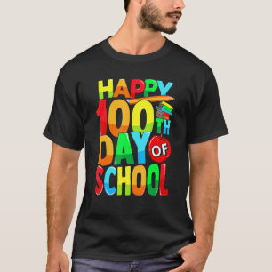 Glücklicher 100. Schullehrer Kinder glücklich 100 T-Shirt