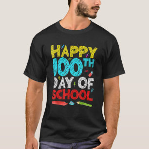 Glücklicher 100. Schullehrer Kinder glücklich 100 T-Shirt