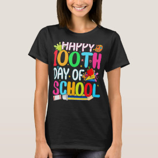 Glücklicher 100. Schullehrer Kinderhapp T-Shirt