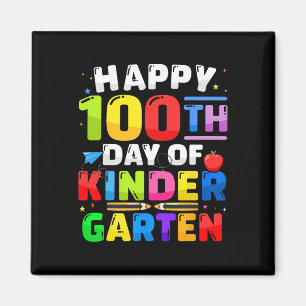 Glücklicher 100. Tag im Kindergarten 100 Tage für Magnet