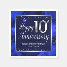 Glücklicher 10. Hochzeitstag Serviette