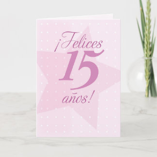 Glücklicher 15. Geburtstag, Spanisch, Quinceanera, Karte