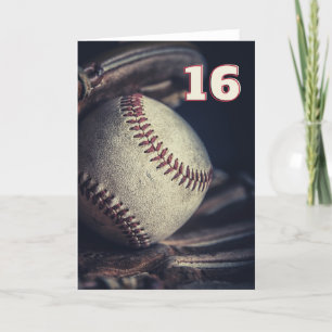 Glücklicher 16. Geburtstag Baseball-Grußkarte Karte
