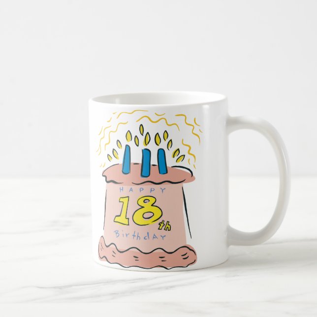 Glücklicher 18. Geburtstag! Kaffeetasse (Rechts)