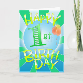 Glücklicher 1. Geburtstag Karte