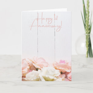 Glücklicher 1. Hochzeitstag Karte