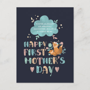 Glücklicher 1. Muttertag von Mutter im Recht Postkarte