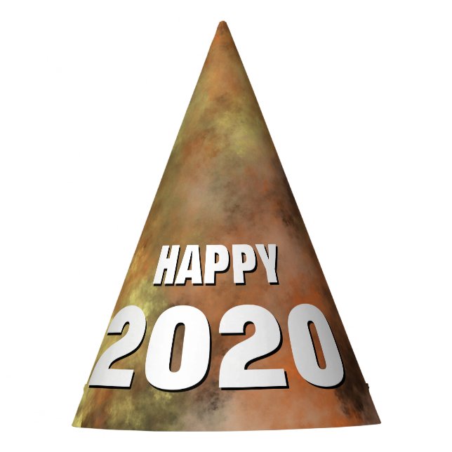 "GLÜCKLICHER 2020" das Party-Hut des neuen Jahres Partyhütchen (Vorderseite)