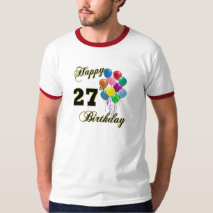 Glücklicher 27.geburtstags-Ballon-T - Shirt