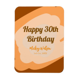 Glücklicher 30. Geburtstag rustikalen hölzern Hall Magnet