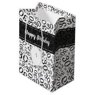 Glücklicher 30. mittlere geschenktüte