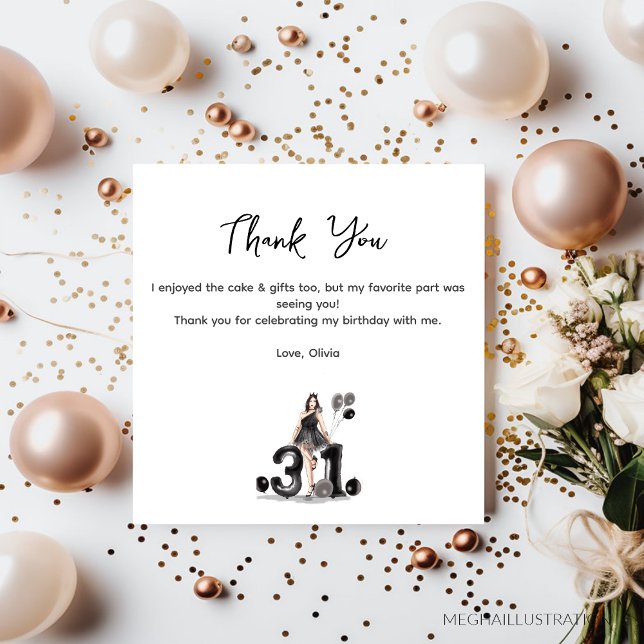 glücklicher 31. Geburtstag, danke Karte (Von Creator hochgeladen)