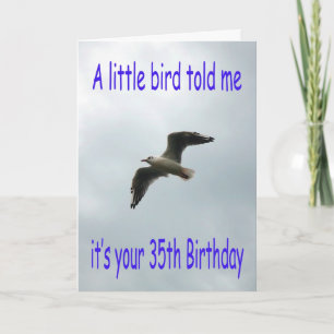 Glücklicher 35. Geburtstag Fliegender Seagull-Voge Karte