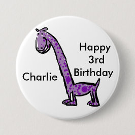 Glücklicher 3. (Namens) Dinosaurier des Button