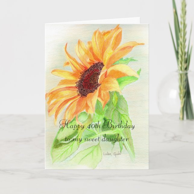 Glücklicher 40. Geburtstag Karte (Vorderseite)