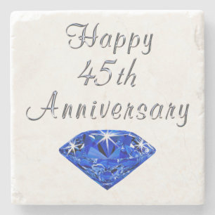 Glücklicher 45-jähriger Saphire-Untersetzer Steinuntersetzer