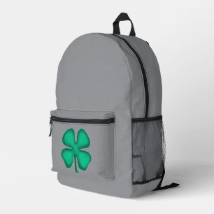 Glücklicher 4-Blatt-Irischer-Klee grauer Rucksack