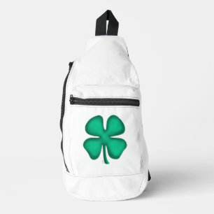 Glücklicher 4-Blatt-Irischer-Klee weißer Rucksack