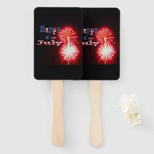 Glücklicher 4. Juli Feuerwerk Fächer
