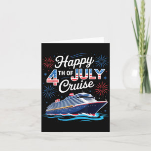 Glücklicher 4. Juli Kreuzfahrt Patriotische Famili Karte