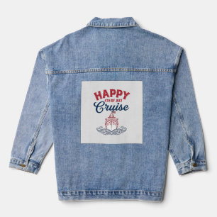 Glücklicher 4. Juli Kreuzfahrt Patriotisches Schif Jeansjacke