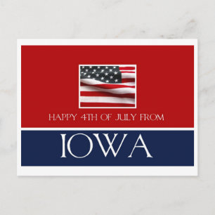 glücklicher 4. Juli von Iowa Postkarte
