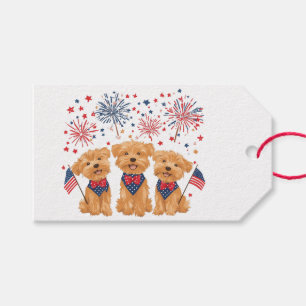 Glücklicher 4. Juli Yorkie Hunde Geschenkanhänger