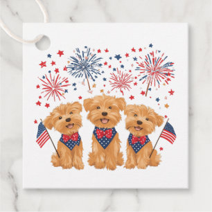 Glücklicher 4. Juli Yorkie Hunde Geschenkanhänger