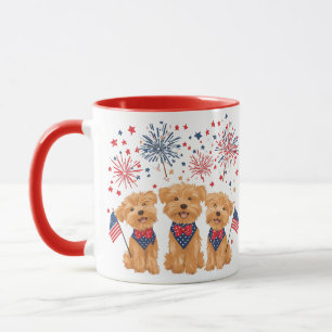 Glücklicher 4. Juli Yorkie Hunde Tasse