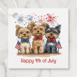 Glücklicher 4. Juli Yorkshire Terrier Dogs Geschenkanhänger