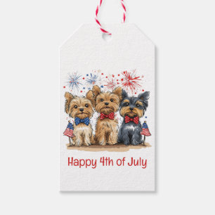 Glücklicher 4. Juli Yorkshire Terrier Dogs Geschenkanhänger