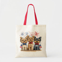 Glücklicher 4. Juli Yorkshire Terrier Dogs Tragetasche