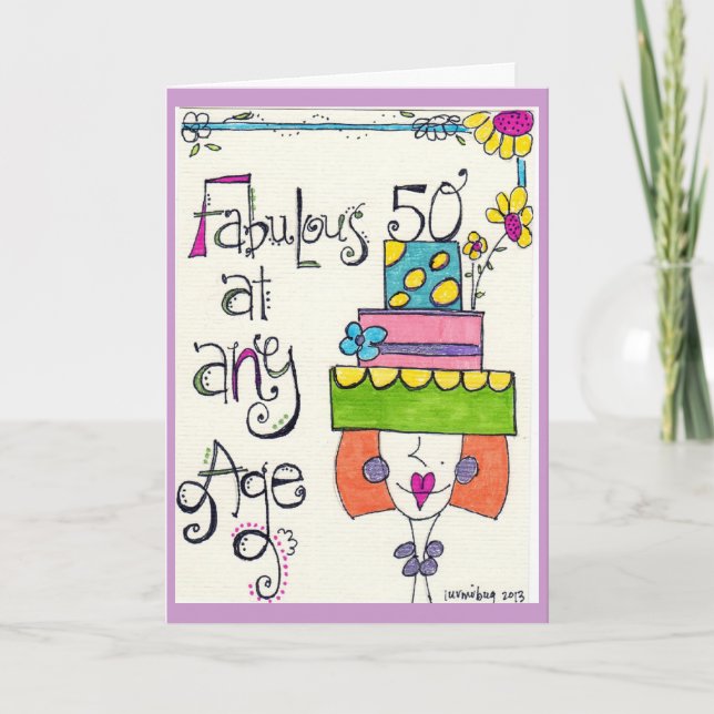 Glücklicher 50. Geburtstag Karte (Vorderseite)